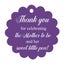 100 PCS Baby Shower Hang Tags-Thank You For The Mother To Be & Her Pea-Purple Carousel 1