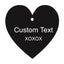 100 PCS Custom Made Any Text Heart Shape Personalized Wedding Hang Tags-Black Carousel 1