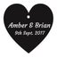 100 PCS Personalized Wedding Favor Gift Hang Tags Heart Shape Paper Tags -Black Carousel 1