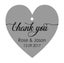 100 PCS Personalized Wedding Thank You Custom Made Heart Shape Hang Tags-Grey Carousel 1