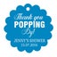 100 PCS Personalized Favors Tags Popping By Baby Shower Gift Hang Tags-Sky Blue Carousel 1