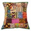 Indian Cushion Green Patchwork Pillow Sofa Pillow Covers Indian Cushion 24"X24" Carousel 1