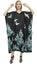 Bimba Women's Floral Bird Print Satin Maxi Kaftan Kimono Coverup Long Caftan-18 Carousel 1