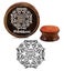 Printtoo Tiger Face Mandala Round Wooden Rubber Stamp Scrap-booking-4 Inch Carousel 1