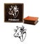 Printtoo Square Wooden Rubber Stamp Scrap-booking Bull Head Stamps-4 x 4 Inches Carousel 1