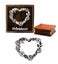 Square Flower Wreath Wooden Rubber Stamp Craft Textile Brown Stamps-4 x 4 Inches Carousel 1