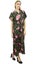 Bimba Women's Long Satin Floral Black Maxi Drawstring Kaftan Bridesmaid Gift Carousel 4