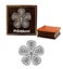 Printtoo Floral Pattern Wooden Square Rubber Stamp Craft Textile DIY Stamps Carousel 1