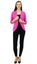 Bimba Women's Solid Shrug spandex 3/4 Sleeve Casual Fushia Pink Shrug Cardigan Carousel 2