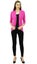 Bimba Women's Solid Shrug spandex 3/4 Sleeve Casual Fushia Pink Shrug Cardigan Carousel 5