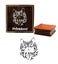 Printtoo Scrap-booking Square Wooden Rubber Stamp Cat Face Pattern Craft Stamps Carousel 1