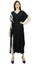 Bimba Womens Long Rayon Side Pannels Kaftan With Belt Designer Cover Up Caftan Carousel 4