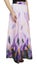 Bimba Women's Purple Feather Printed Cotton Elastic Waist Summer Long Skirt Carousel 2