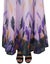 Bimba Women's Purple Feather Printed Cotton Elastic Waist Summer Long Skirt Carousel 5