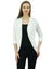 Bimba Women's Solid Shrug spandex 3/4 Sleeve Casual White Shrug Cardigan Carousel 3