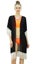 Bimba Women's Beach Coverup Sheer Black Georgette Trendy Tassel Shrug Carousel 5
