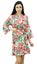 Bimba Womens Floral Cotton Short Robe Getting Ready Bride Bridesmaid Coverup Rob Carousel 1