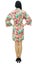 Bimba Womens Floral Cotton Short Robe Getting Ready Bride Bridesmaid Coverup Rob Carousel 3