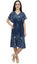 Bimba Women's Drawstring Waist Knee Length Dress Navy Blue Summer Casual Wear Carousel 2