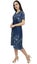 Bimba Women's Drawstring Waist Knee Length Dress Navy Blue Summer Casual Wear Carousel 4