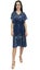 Bimba Women's Drawstring Waist Knee Length Dress Navy Blue Summer Casual Wear Carousel 5