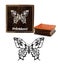Printtoo Scrap-booking Butterfly Pattern Brown Wooden Rubber Square Stamp Carousel 1