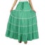 Bimba Womens Long Flaired Cotton Skirt Green Boho Maxi Bottoms Elastic Waist Carousel 7