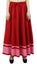 Bimba Long Maxi Skirt With Contrast Border Red Boho Skirt With Elastic Waist Carousel 1