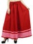 Bimba Long Maxi Skirt With Contrast Border Red Boho Skirt With Elastic Waist Carousel 4