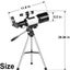 300mm.f/4 Astronomical 150X Refractor Telescope Tripod Finderscope Phone Holder Carousel 9