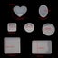 18Pcs Coaster Silicone Resin Mold Round Square Rectangle Heart Oval Molds Kit Carousel 3