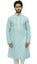 Atasi Men's Designer Gray Kurta Pyjama Set Long Cotton Punjabi Shirt Carousel 1