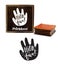 Diary Card High Five Text Design Square Wooden Rubber Stamp Scrap-booking Carousel 1