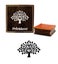 Printtoo Diary Card Tree Design Square Brown Wooden Rubber Stamp Print Block Carousel 1