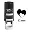 LOVE SMILY FACE Self Inking Mini Rubber Stamp Colop Round Decorative Carousel 3