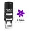 SAD FACE DESIGN Self Inking Mini Rubber Stamp Colop Round Decorative Carousel 3