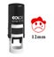 SAD FACE DESIGN Self Inking Mini Rubber Stamp Colop Round Decorative Carousel 1