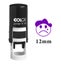SAD FACE DESIGN Self Inking Mini Rubber Stamp Colop Round Decorative Carousel 2