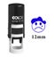 SAD FACE DESIGN Self Inking Mini Rubber Stamp Colop Round Decorative Carousel 3