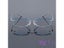 Men Fashion Glasses Titanium Rimless Eyeglasses Frame Diamond Decorations Carousel 3