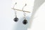 -- ON SALE! -- 14k White Gold Natural Black & White Diamond Drop Earrings Carousel 3