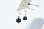 -- ON SALE! -- 14k White Gold Natural Black & White Diamond Drop Earrings Carousel 5