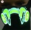 Halloween Half Face LED Luminous Flashing Face Mask Party Event Masks Light Up Carousel 2