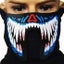 Halloween Half Face LED Luminous Flashing Face Mask Party Event Masks Light Up Carousel 7