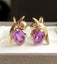 9CT Yellow Gold Amethyst Earrings. 2.9gram $1 Reserve Carousel 1