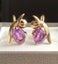 9CT Yellow Gold Amethyst Earrings. 2.9gram $1 Reserve Carousel 13