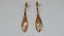 Lovely Vintage 9 ct Gold CZ Drop Earrings Carousel 1