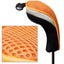 3 Pack Andux Golf Hybrid Club Head Covers Interchangeable No. Tag Black & Orange Carousel 1