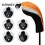 3 Pack Andux Golf Hybrid Club Head Covers Interchangeable No. Tag Black & Orange Carousel 4