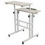 PTN Standing Desk Adjustable Height Table Workstation wheels Laptop PC Study Carousel 5
